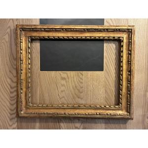 Louis XVI Style Frame. Wood And Gilded Stucco.
