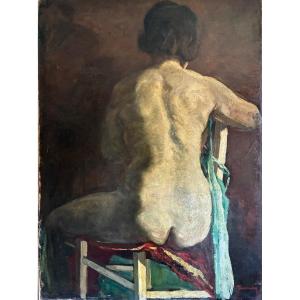 Large Nude Study. Maurice Rouchy (1898-1975).