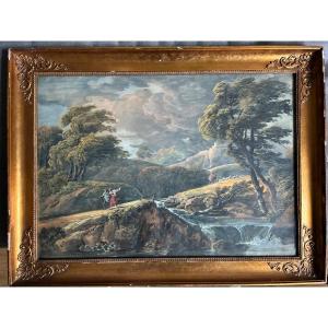 Gale Before The Storm. Gouache French School Of The Early 19th Century.
