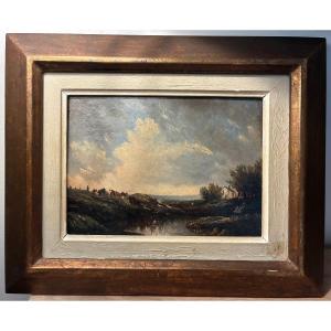Animated Landscape, Mid-19th Century. Probably Victor Dupré.