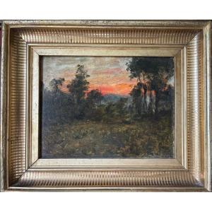 Twilight Landscape, Désiré Lucas (1869-1949). French School.