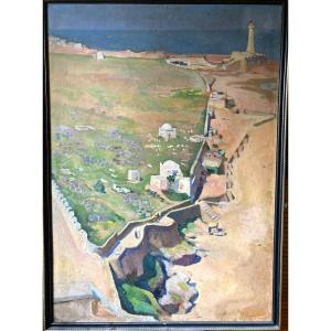 The Lighthouse, The Cemetery And The Ramparts Of Rabat.around 1930. Signed?