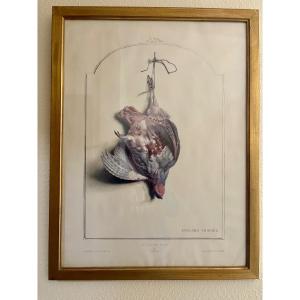 The Partridge Crisis Lithograph By Edouard Traviés "1806-1876"