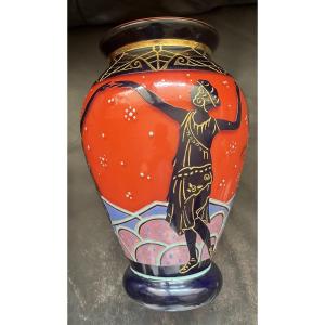 Andre Delatte: Very Beautiful Art Deco Vase From The Gallé, Daum,...