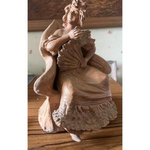 Original Erotic Curiosa Terracotta Signed Dated 1910 