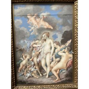 Jacques Charlier (c.1720-1790)? Rare Large Painting On Ivory
