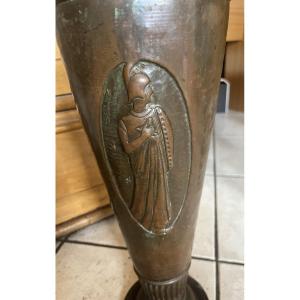 A Very Large Art Deco Brass Piece From 1930. A One-of-a-kind Piece