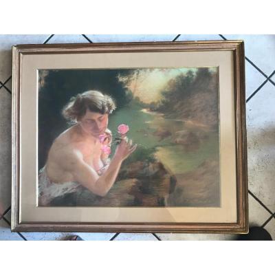 Very Beautiful Pastel Paul Charles Plument De Bailhac