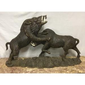 Large Black Forest Sculpture