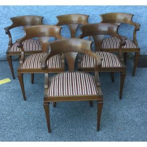 6 Art Deco Armchairs