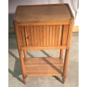 19th Century Curtained Bedside Table