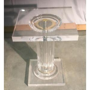 Plexiglass Pedestal Table