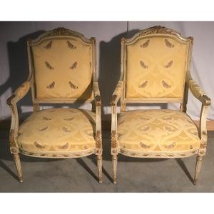 Pair Of Lacquered Armchairs