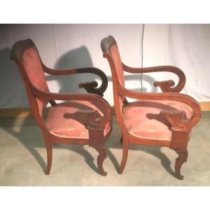 Pair Of Empire Armchairs