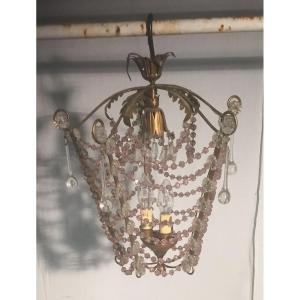Small Chandelier With Crystal Drops