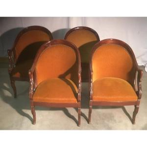 4 Empire Style Armchairs