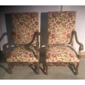 Pair Of Louis XIV Style Armchairs