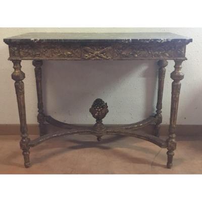 Golden Wood Console L XVI