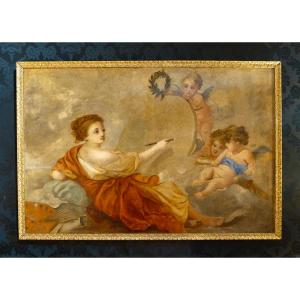 Important Oil On Canvas From The End Of The 18th Century