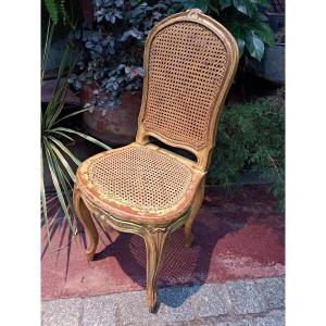 Gilded Wooden Bedroom Chair