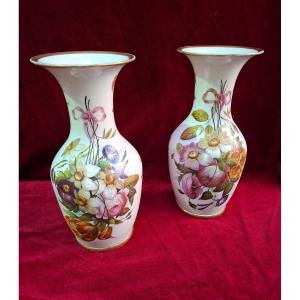 Pair Of Paris Porcelain Vases 