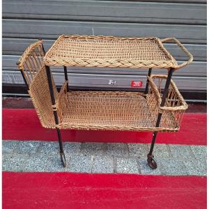 Rattan Serving Cart