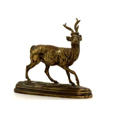 Animal Bronze Representing A Small Deer