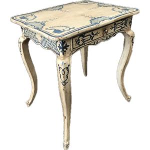 XIXth Cabaret Table In Painted Oak