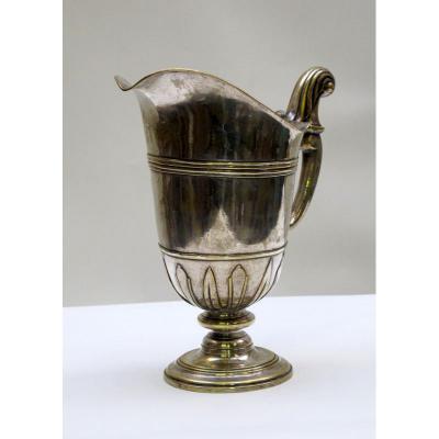 Ewer Helmet Silver Metal Period Louis XIV
