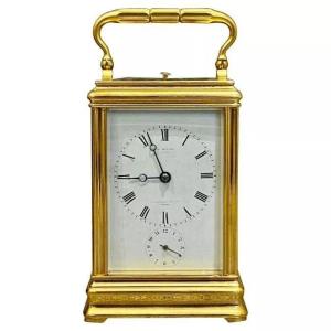 Strike Repeat Alarm Carriage Clock By Drocourt For E. White