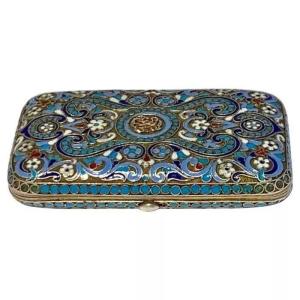 Russian Silver-gilt And Cloisonne Enamel Box