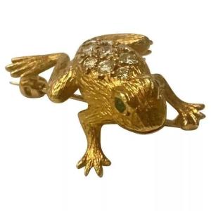 Diamond-set Frog Brooch, By E. Wolfe & Co. Retailed By Asprey's