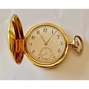 A Complicated 5 Minute Repeater 18k Gold Full Hunter Pocket Watch J Dauer Geneve