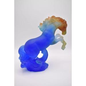 Daum France 'rearing Horse' "marly Collection"