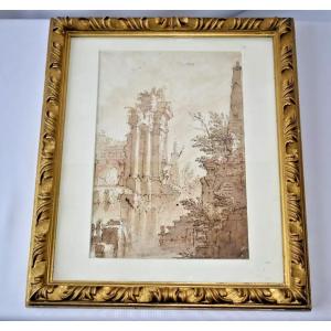 Mauro Antonio Tesi (maurino) 'a Capriccio Of Classical Ruins By A River