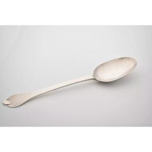 Antique 1688 London Solid Silver Thomas Issoa Trifid Spoon