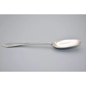 Queen Anne Rattail Dognose Silver Initialled Spoon Lawrence Coles London 1705