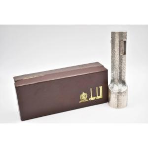 A Rare Christopher Lawrence Sterling Silver Dunhill Rollagas Table Lighter Cased
