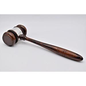 Circa 1960's Sterling Silver Tiffany & Co Wooden Presentation Judge's Gavel