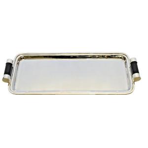 A Large Vintage Mid Century Ralph Lauren Silverplate Serving Tray 53 X 23 Cm