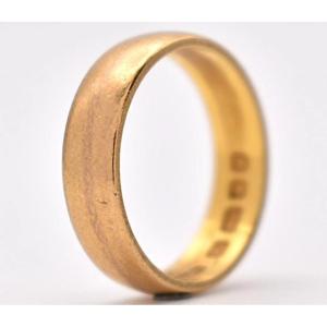 Vintage Heavy Hallmarked 1962 22ct Rose Gold Wedding Band Size: M 5.5g