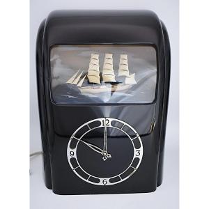 Art Deco Automaton Clock By Vitascope Isle Of Man Electric Moving Ship