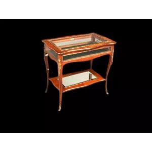 Antique Ormolu Mounted Marquetry Bijouterie Display Table 19th Century Original
