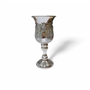 A Fine Quality Large Vintage Judaica Eliyahu Pesach Cup In Sterling Silver