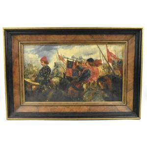 Medieval Procession Oil Painting Circle Of Sir John Gilbert, R.a., (1817-1897)