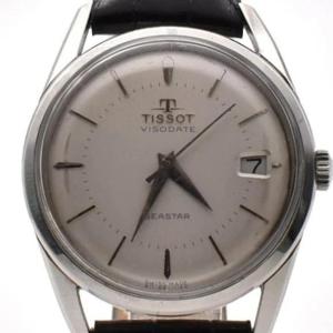 Tissot Visodate Seastar Swiss Made Mechanical Wristwatch W/ Black Leather Strap