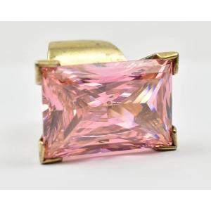 Large Swarovski Pink Crystal Ring