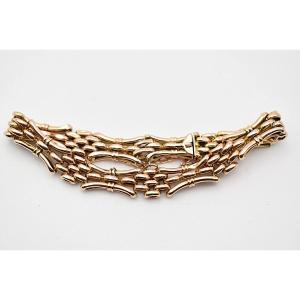 Antique Edwardian 9ct Rose Gold Fancy Link Gate Bracelet – Circa 1900