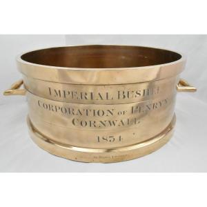 A De Grave London William IV Imperial Bushel Bronze Measure Dated 1834 Cornwall