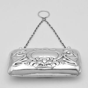 Birmingham Solid Silver 1906 Art Nuovo Purse